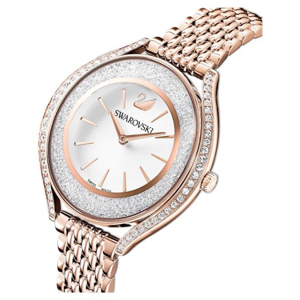 Crystalline aura watch Swiss Made, Metal bracelet, Rose gold tone, Rose gold-tone finish - Image 5