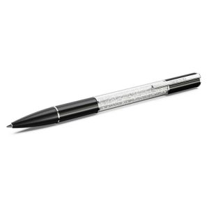 Crystalline ballpoint pen Black, Rhodium plated