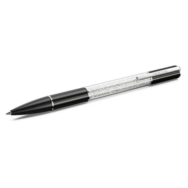 Crystalline ballpoint pen Black, Rhodium plated