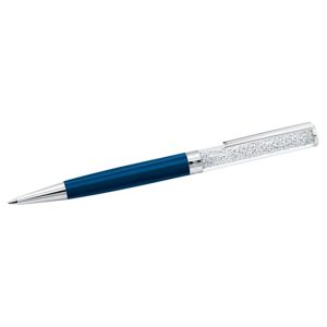 Crystalline ballpoint pen Blue, Blue lacquered, Chrome plated