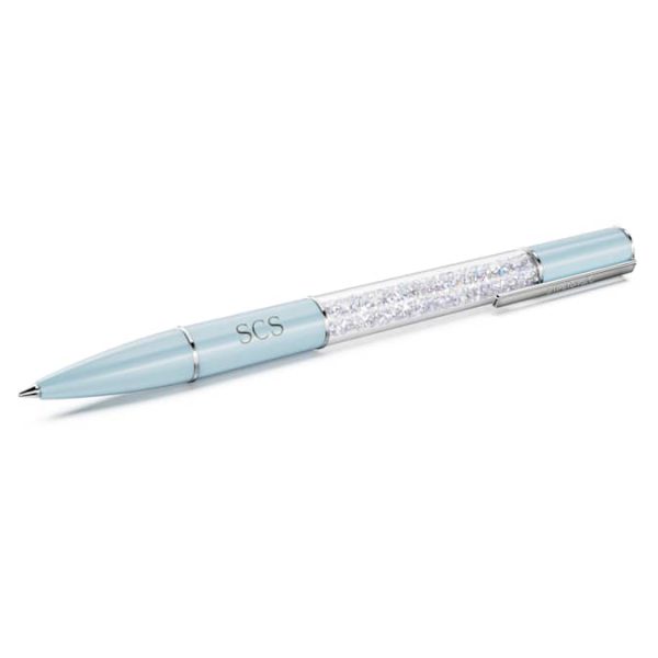 Crystalline ballpoint pen Blue, Chrome plated - Image 2