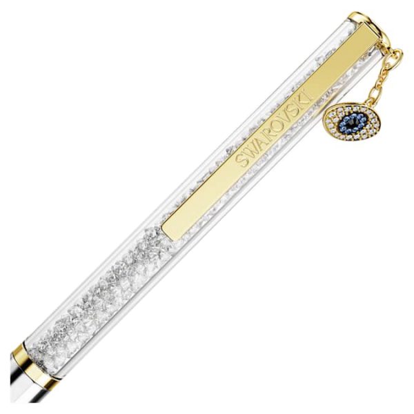 Crystalline ballpoint pen Evil eye, Gold tone, Mixed metal finish - Image 3