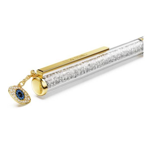 Crystalline ballpoint pen Evil eye, Gold tone, Mixed metal finish - Image 4