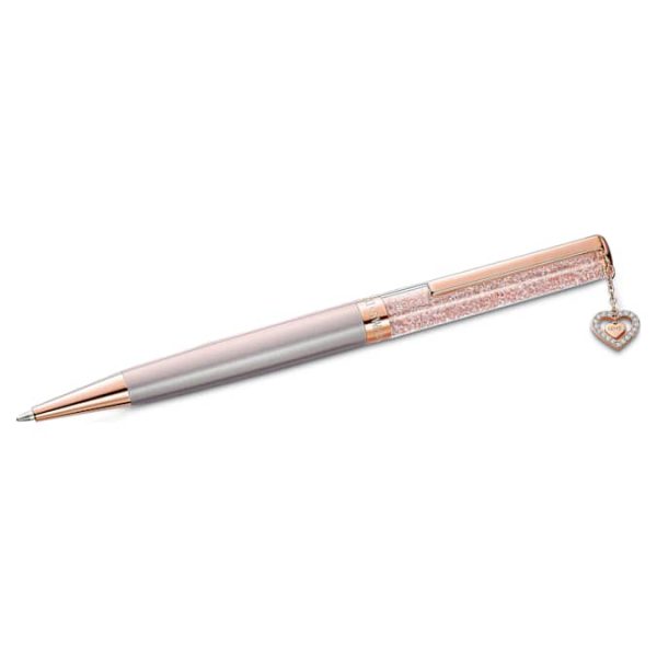 Crystalline ballpoint pen Heart, Rose gold tone, Pink lacquered, Rose gold-tone plated - Image 2