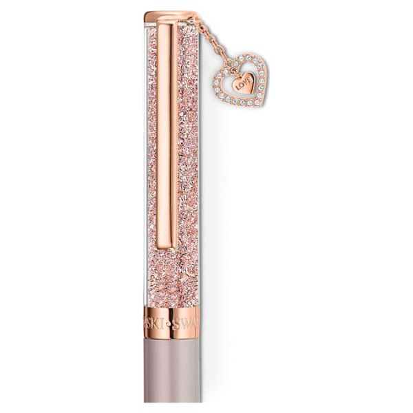 Crystalline ballpoint pen Heart, Rose gold tone, Pink lacquered, Rose gold-tone plated - Image 3