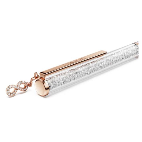 Crystalline ballpoint pen Infinity, Pink lacquered, Rose gold-tone plated - Image 4