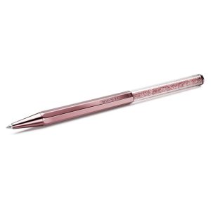 Crystalline ballpoint pen Octagon shape, Pink, Pink lacquered