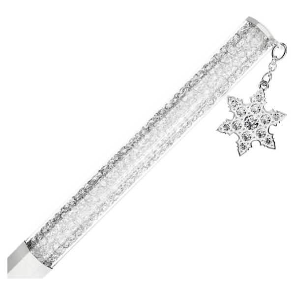 Crystalline ballpoint pen Octagon shape, Snowflake, White, White lacquered - Image 3