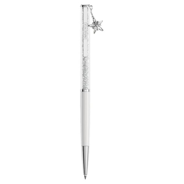 Crystalline ballpoint pen White, White lacquered, Chrome plated - Image 2