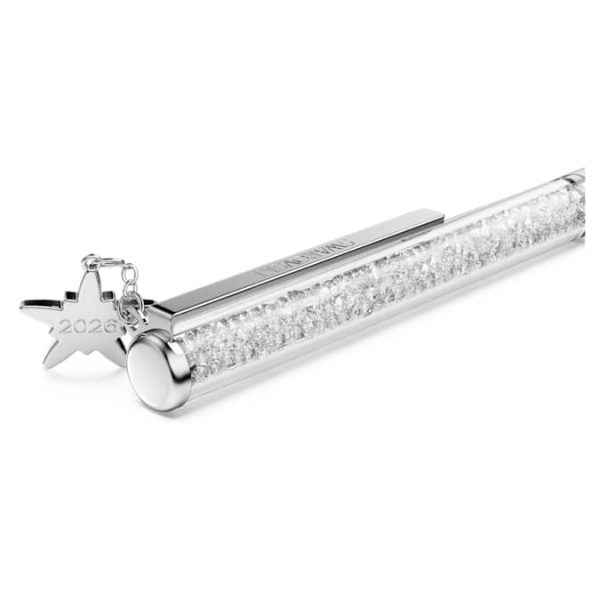 Crystalline ballpoint pen White, White lacquered, Chrome plated - Image 4