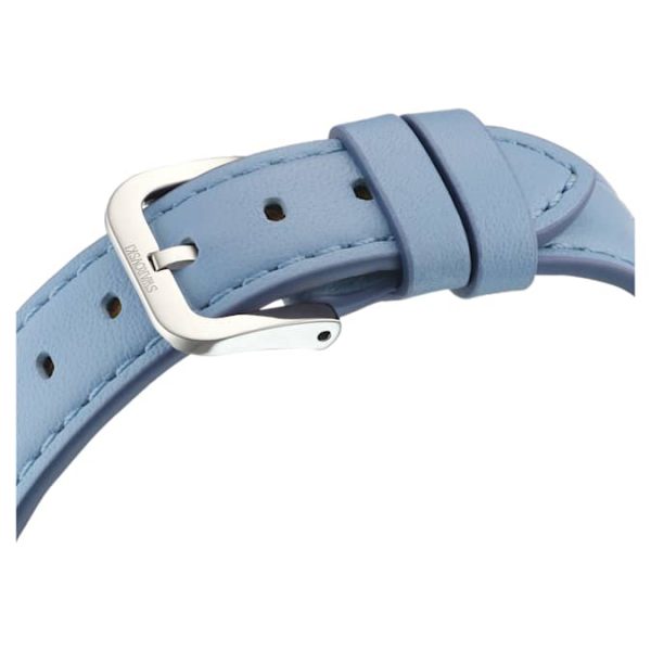 Crystalline lustre watch Swiss Made, Leather strap, Blue, Stainless Steel - Image 6