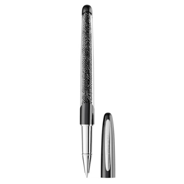 Crystalline rollerball pen Black, Chrome plated - Image 2
