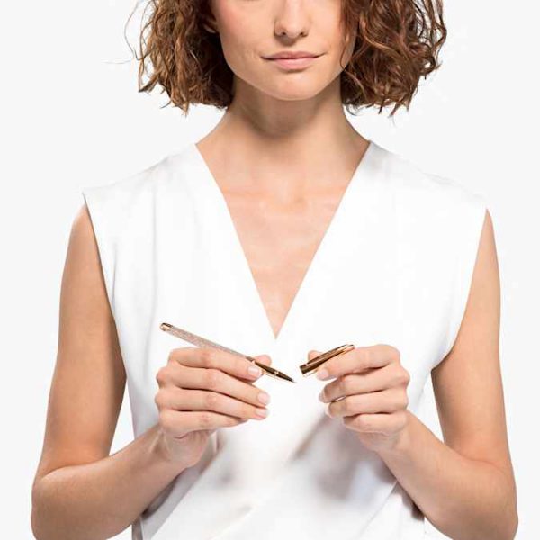 Crystalline rollerball pen Rose gold tone, Rose gold-tone plated