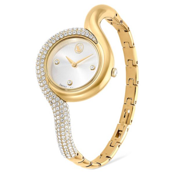 Dextera asymmetric watch Swiss Made, Metal bracelet, Gold tone, Gold-tone finish - Image 3