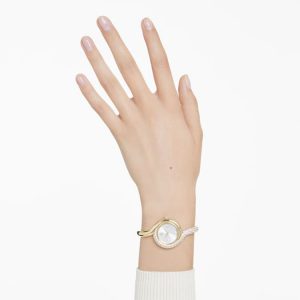 Dextera asymmetric watch Swiss Made, Metal bracelet, Gold tone, Gold-tone finish