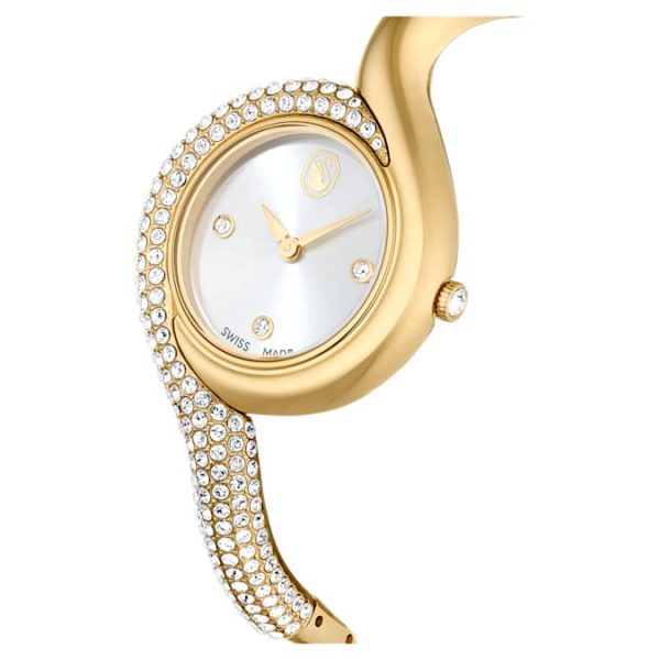 Dextera asymmetric watch Swiss Made, Metal bracelet, Gold tone, Gold-tone finish - Image 5