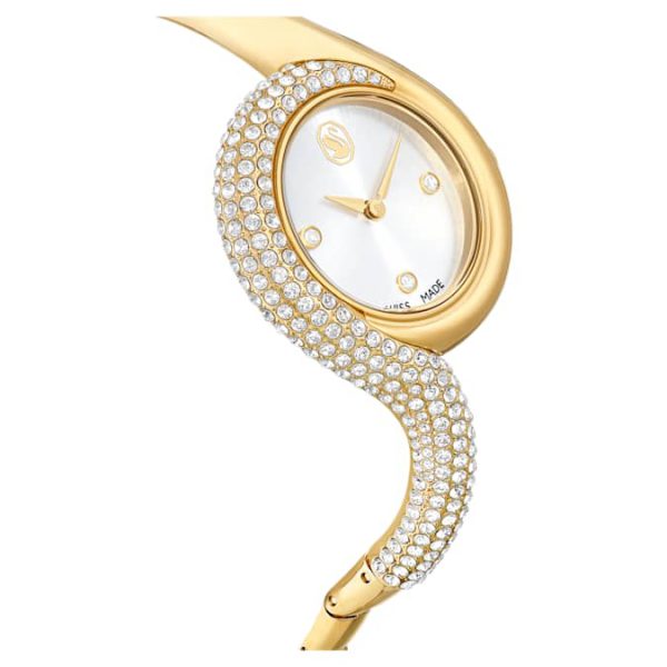 Dextera asymmetric watch Swiss Made, Metal bracelet, Gold tone, Gold-tone finish - Image 7