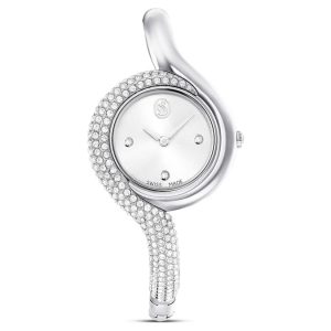 Dextera asymmetric watch Swiss Made, Metal bracelet, Silver tone, Stainless Steel