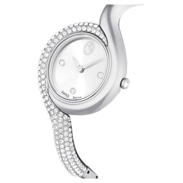Dextera asymmetric watch Swiss Made, Metal bracelet, Silver tone, Stainless Steel - Image 4