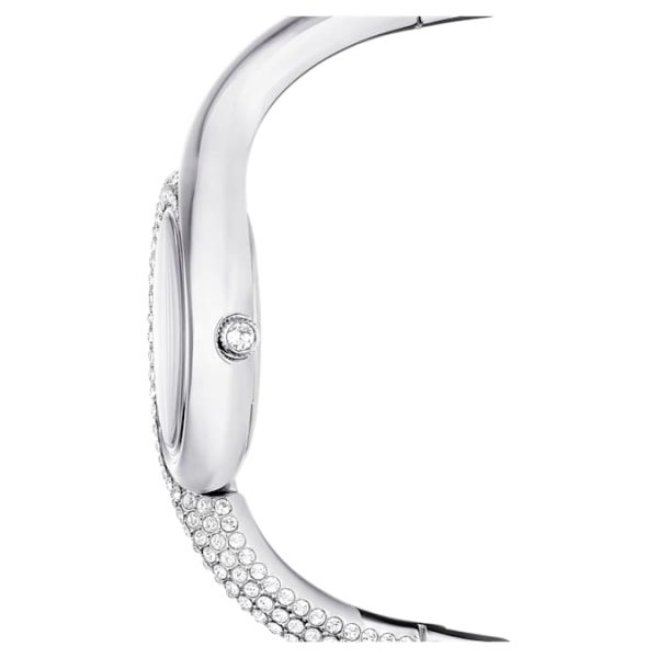 Dextera asymmetric watch Swiss Made, Metal bracelet, Silver tone, Stainless Steel - Image 5
