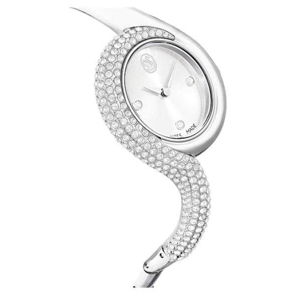 Dextera asymmetric watch Swiss Made, Metal bracelet, Silver tone, Stainless Steel - Image 6