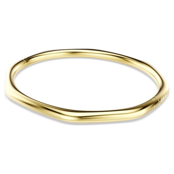 Dextera bangle Octagon shape, Round cut, White, Gold-tone plated - Image 6