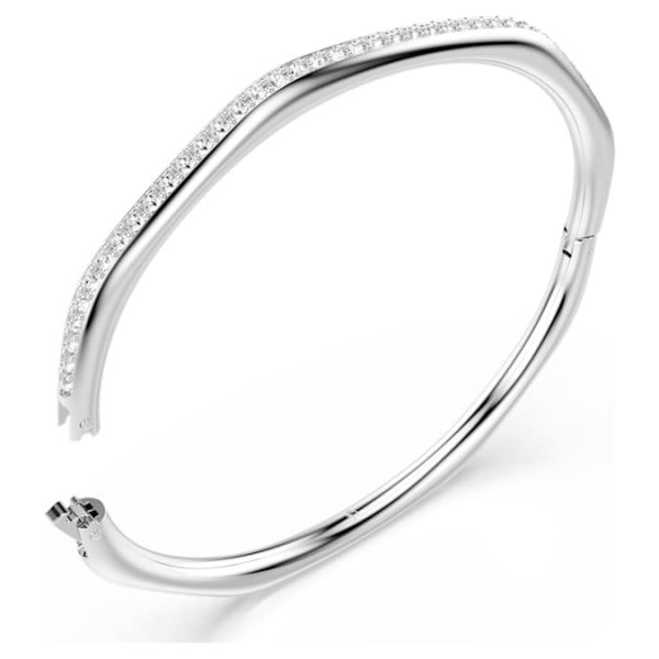 Dextera bangle Octagon shape, Round cut, White, Rhodium plated - Image 4