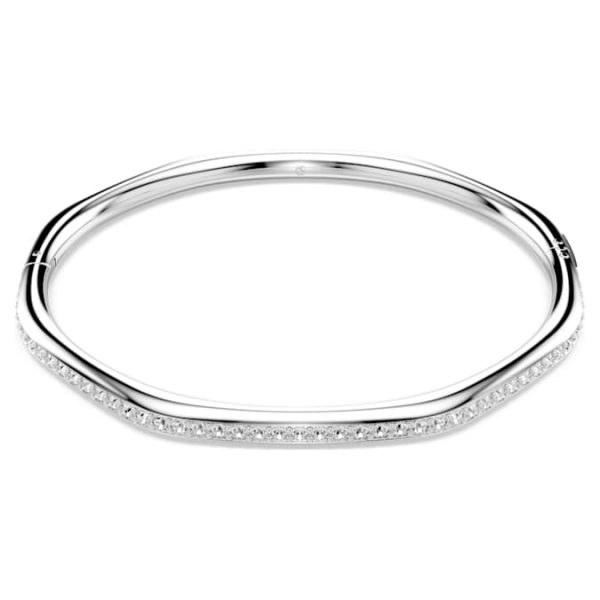 Dextera bangle Octagon shape, Round cut, White, Rhodium plated - Image 8