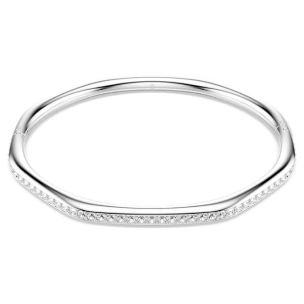 Dextera bangle Octagon shape, Round cut, White, Rhodium plated - Image 2