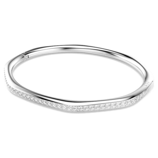 Dextera bangle Octagon shape, Round cut, White, Rhodium plated - Image 3