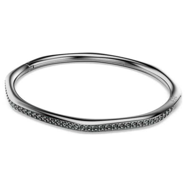 Dextera bangle Octagon shape, Round cut, White, Ruthenium plated - Image 3