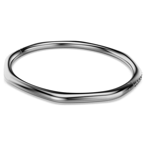 Dextera bangle Octagon shape, Round cut, White, Ruthenium plated - Image 6