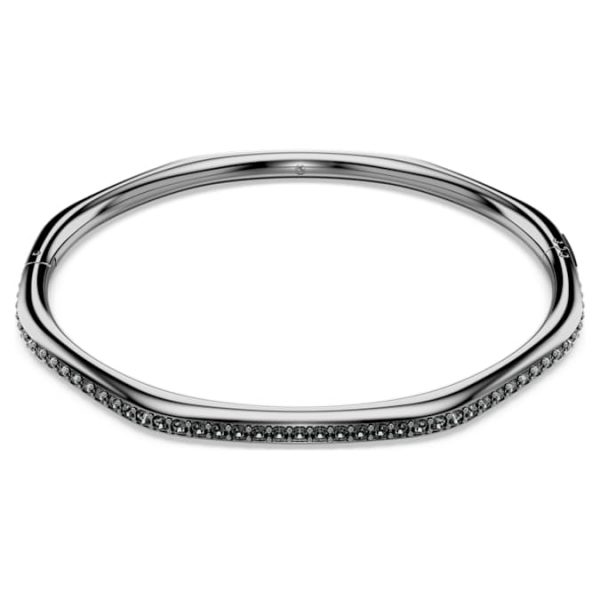 Dextera bangle Octagon shape, Round cut, White, Ruthenium plated - Image 7
