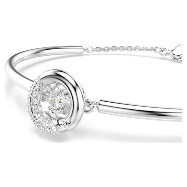 Dextera bangle Round cut, White, Rhodium plated - Image 5