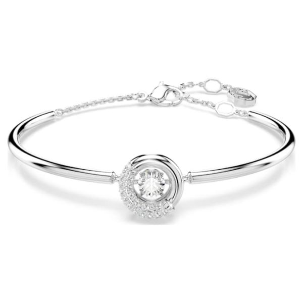 Dextera bangle Round cut, White, Rhodium plated - Image 7