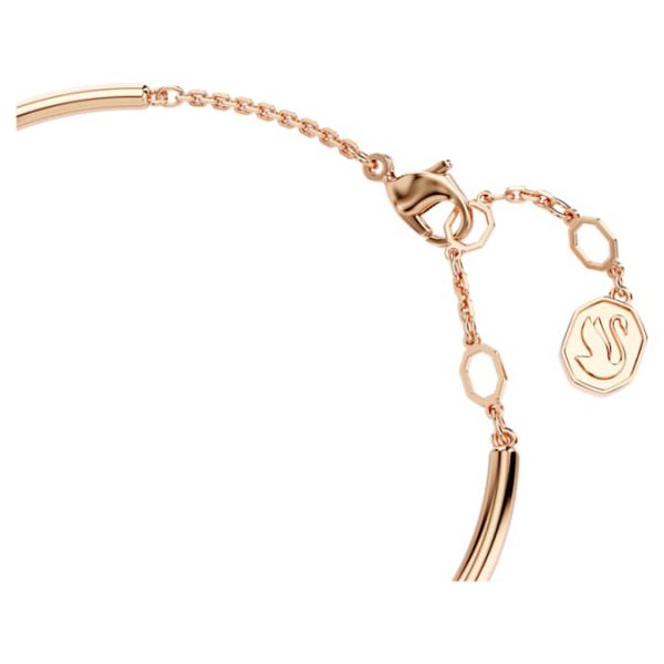 Dextera bangle Round cut, White, Rose gold-tone plated - Image 4