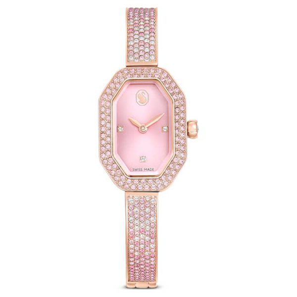 Dextera bangle watch Swiss Made, Metal bracelet, Pink, Rose gold-tone plated - Image 2