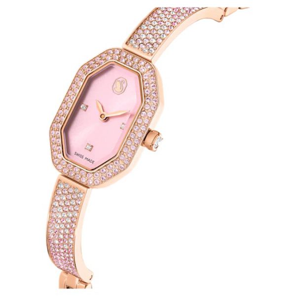 Dextera bangle watch Swiss Made, Metal bracelet, Pink, Rose gold-tone plated - Image 5