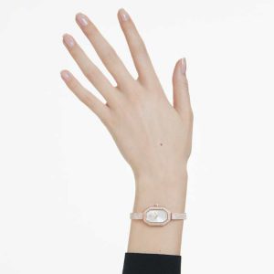 Dextera bangle watch Swiss Made, Metal bracelet, Rose gold tone, Rose gold-tone finish
