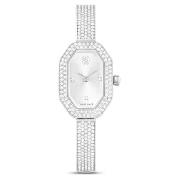 Dextera bangle watch Swiss Made, Metal bracelet, Silver tone, Stainless steel - Image 2