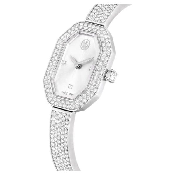 Dextera bangle watch Swiss Made, Metal bracelet, Silver tone, Stainless steel - Image 5