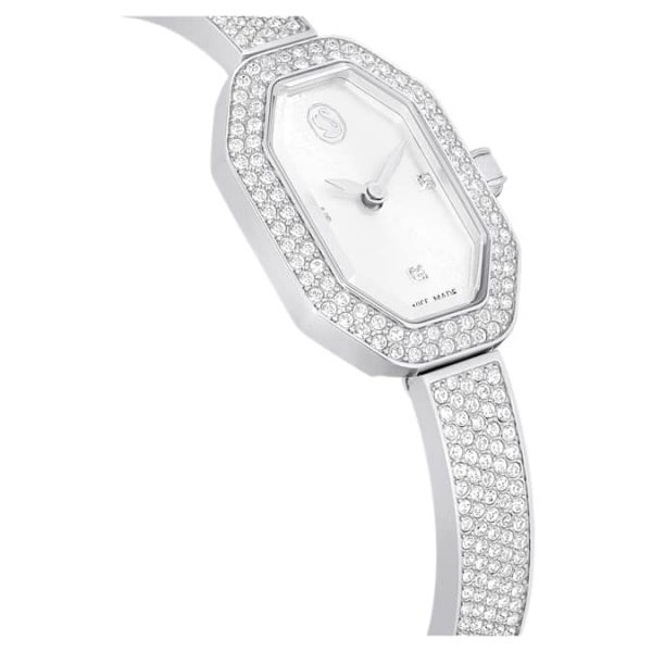 Dextera bangle watch Swiss Made, Metal bracelet, Silver tone, Stainless steel - Image 6