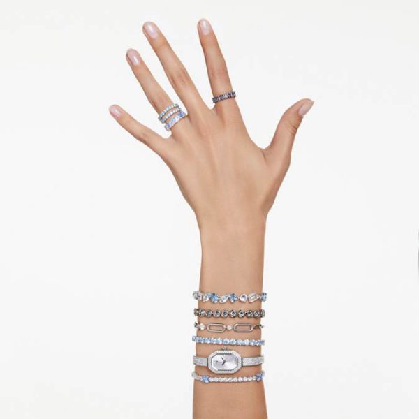 Dextera bangle watch Swiss Made, Metal bracelet, Silver tone, Stainless steel - Image 9