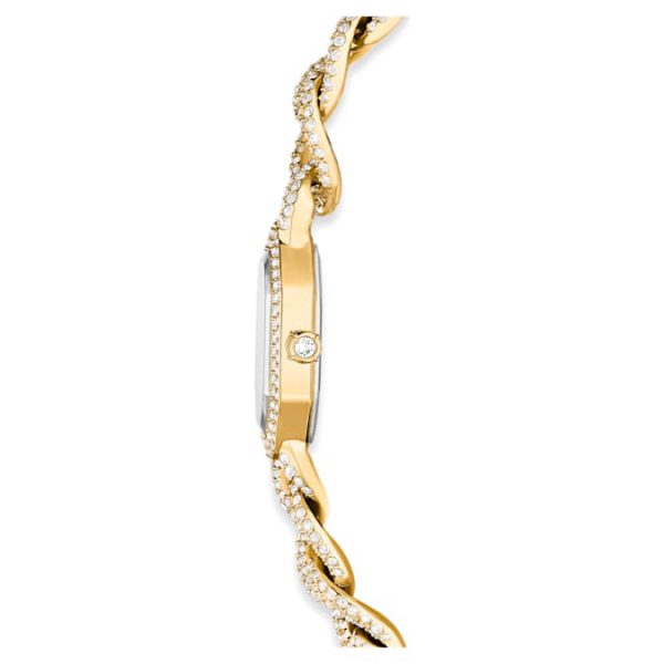 Dextera chain watch Swiss Made, Crystal bracelet, Gold tone, Gold-tone finish - Image 6