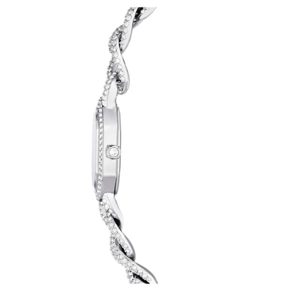 Dextera chain watch Swiss Made, Crystal bracelet, Silver tone, Stainless Steel - Image 6
