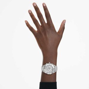 Dextera lux watch Swiss Made, Metal bracelet, Silver tone, Stainless Steel