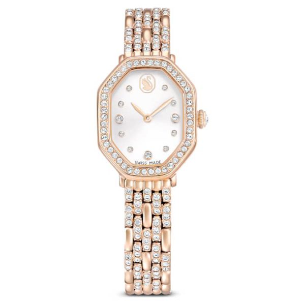 Dextera octagon watch Swiss Made, Metal bracelet, Gold tone, Rose gold-tone finish - Image 2