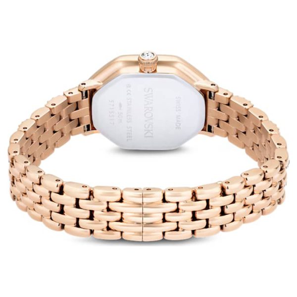 Dextera octagon watch Swiss Made, Metal bracelet, Gold tone, Rose gold-tone finish - Image 4