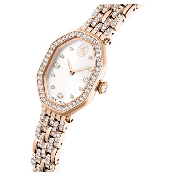 Dextera octagon watch Swiss Made, Metal bracelet, Gold tone, Rose gold-tone finish - Image 5