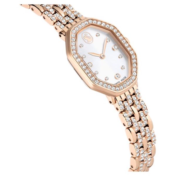 Dextera octagon watch Swiss Made, Metal bracelet, Gold tone, Rose gold-tone finish - Image 6
